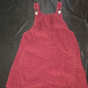 Girls Wonder Nation Red Corduroy Overalls/Skirt. 4T